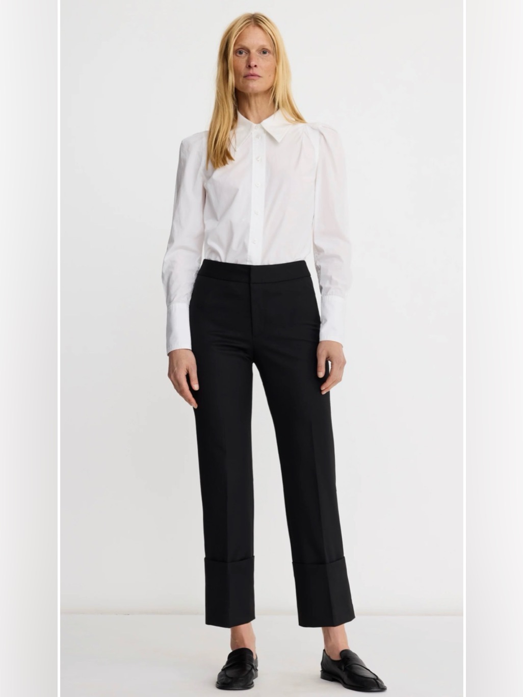 Nwt Smythe Box Pleat Shirt White Cotton Poplin Button Down Xs $395